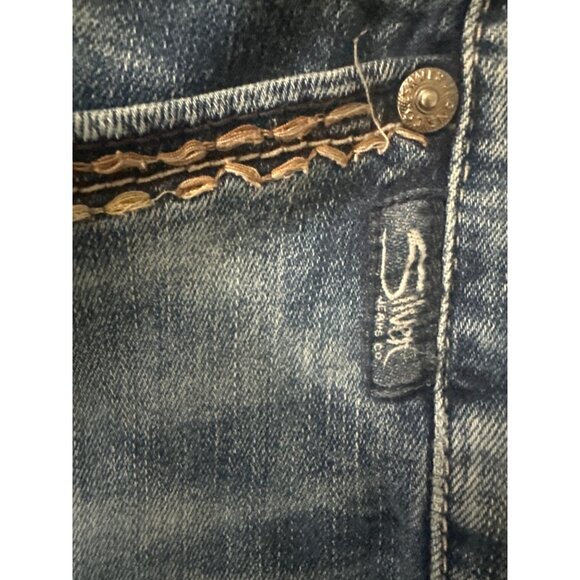 Silver Jeans Co. Suki Mid Slim Bootcut Jeans W32/L35 Distressed Look - Picture 5 of 9